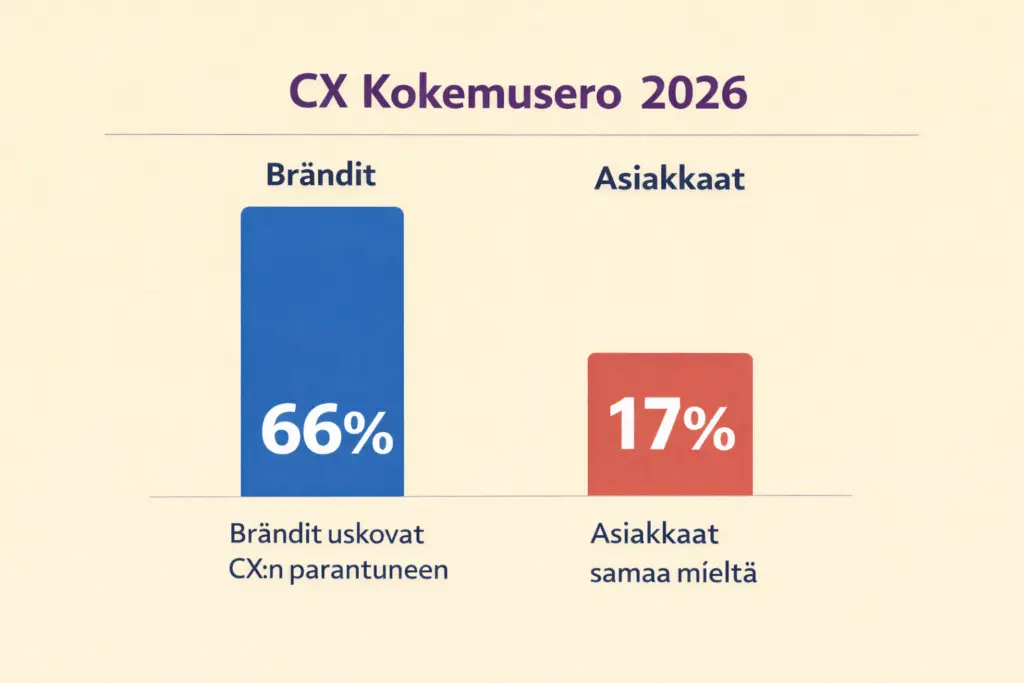 Asiakaskokemus on luultua heikompi